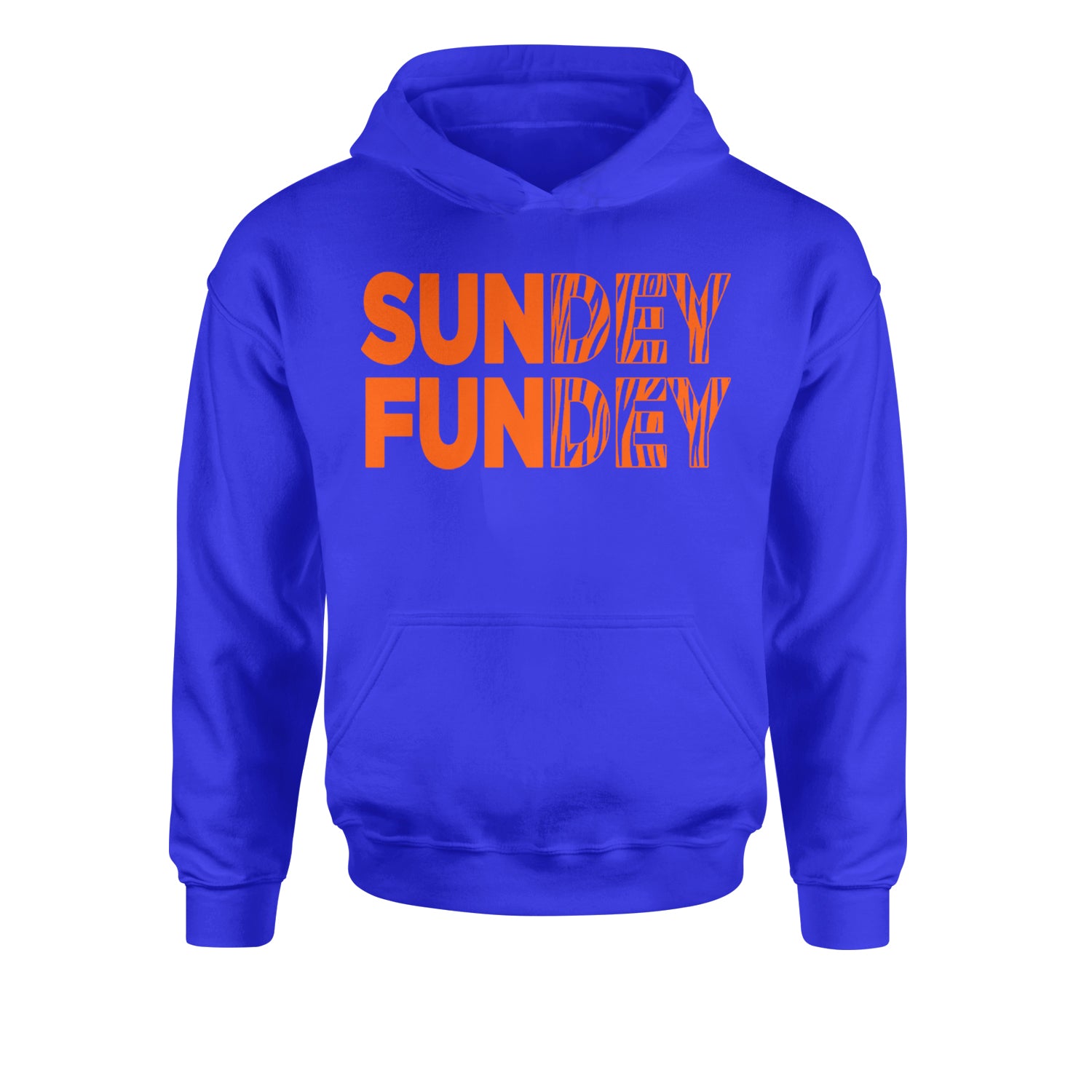 SunDEY FunDEY Sunday FundayYouth-Sized Hoodie Royal Blue