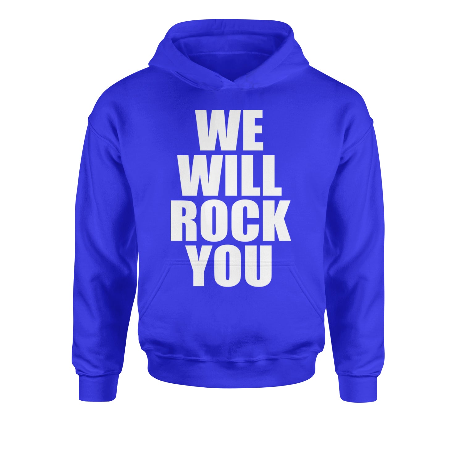 We Will Rock You Youth-Sized Hoodie Royal Blue