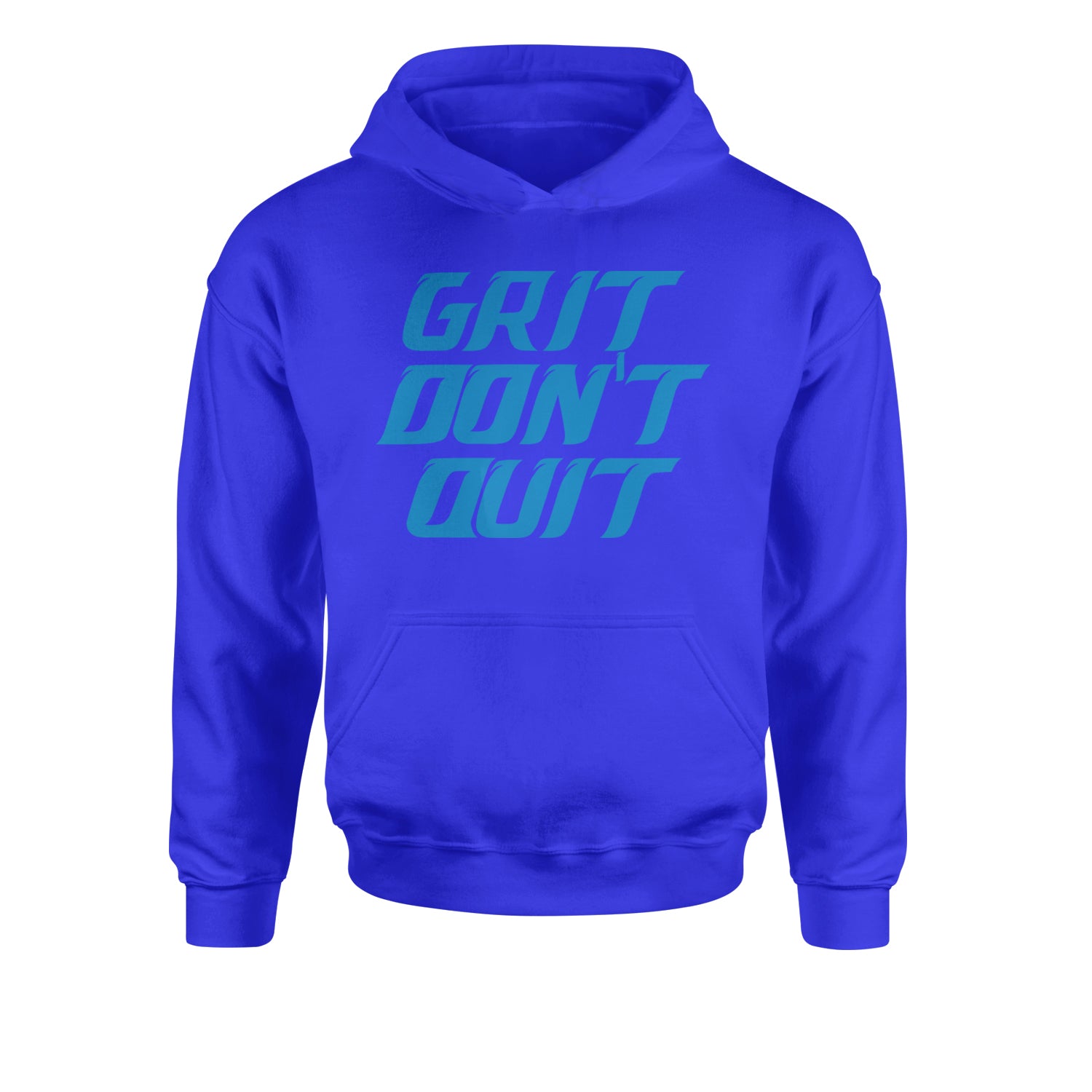 Grit Don't Quit Detroit Grit Youth-Sized Hoodie Royal Blue