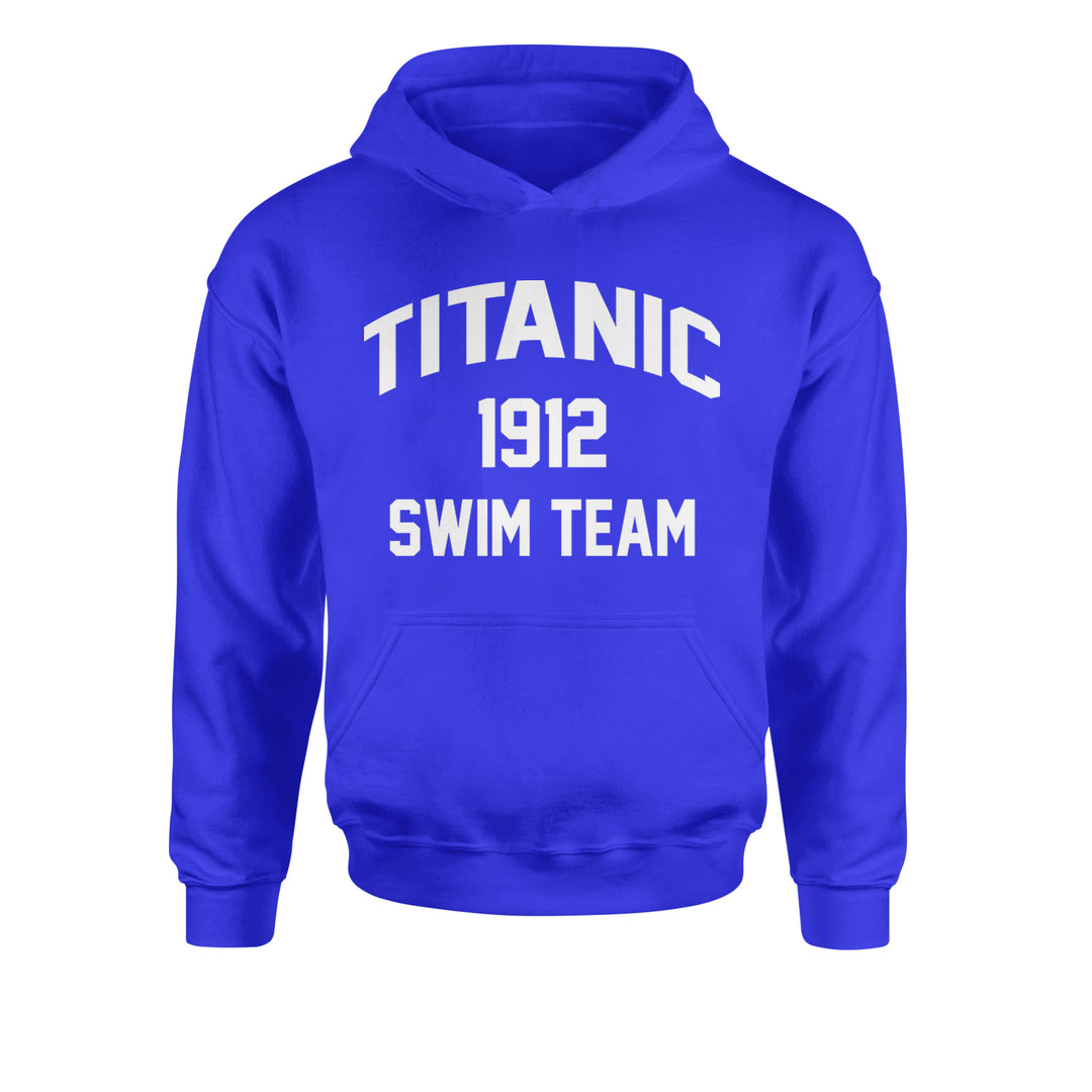 Titanic Swim Team 1912 Funny Cruise Youth-Sized Hoodie Royal Blue