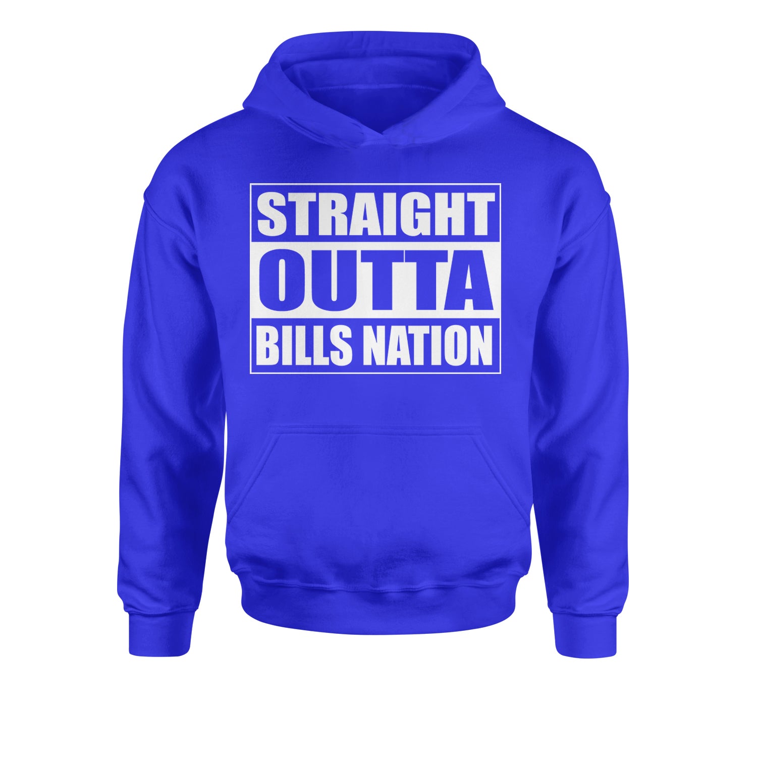 Straight Outta Bills Nation  Youth-Sized Hoodie Royal Blue