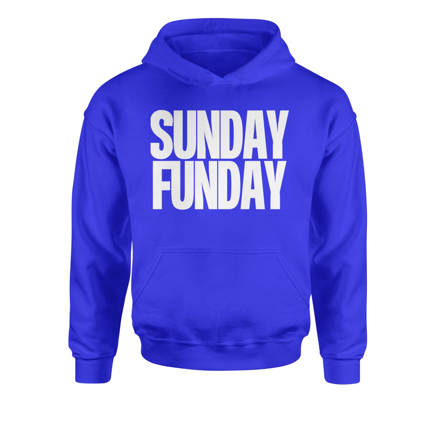 Sunday Funday  Youth-Sized Hoodie Royal Blue