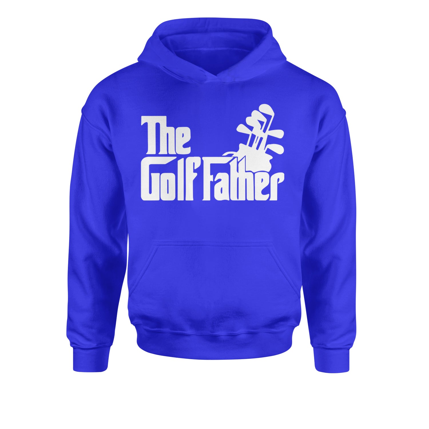 The Golf Father Golfing Dad  Youth-Sized Hoodie Royal Blue