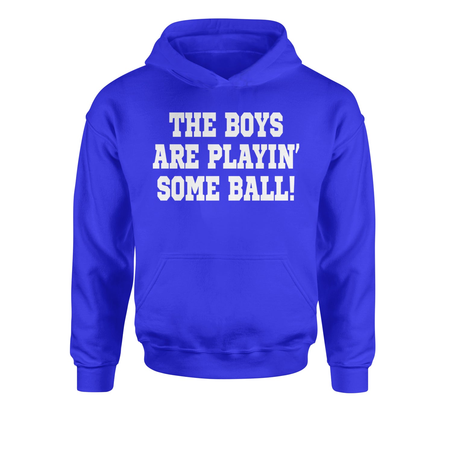 The Boys Are Playing Some Baseball Youth-Sized Hoodie Royal Blue