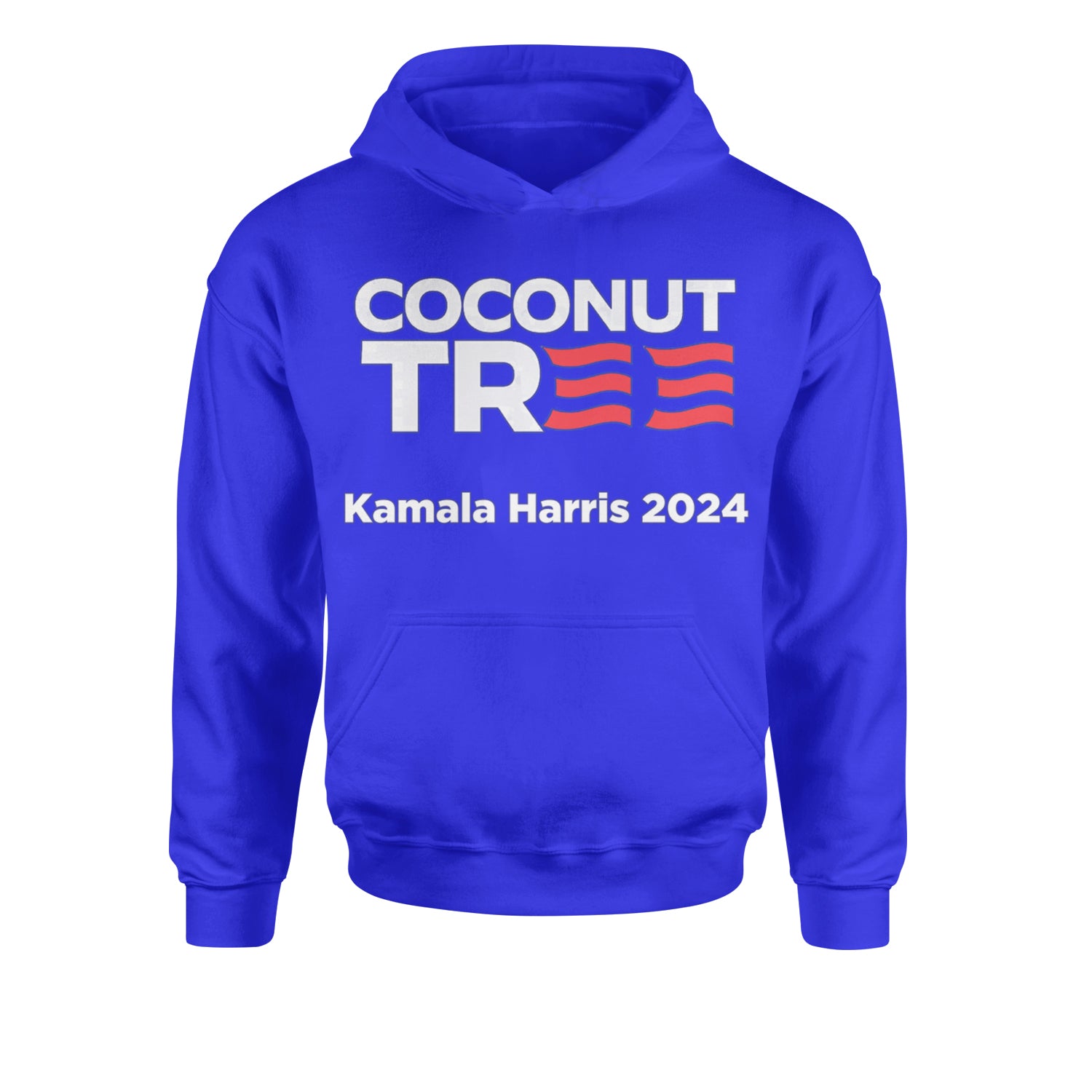 Coconut Tree - Support Kamala Harris For President 2024 Youth-Sized Hoodie Royal Blue