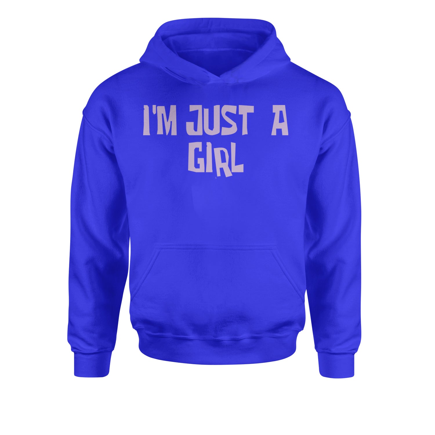 I'm Just A Girl Guts Music Youth-Sized Hoodie Royal Blue