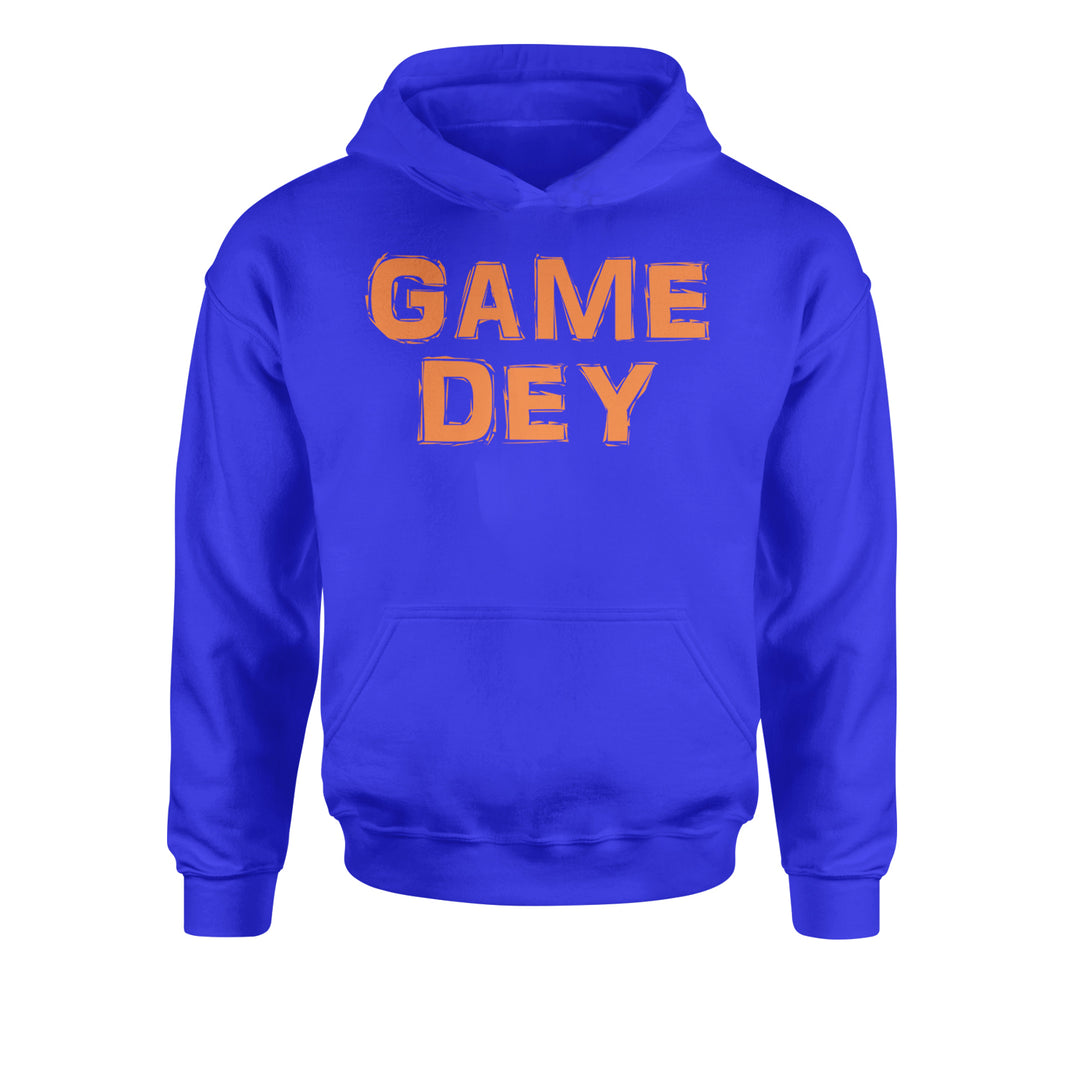 Game Dey Cincinnati Football Youth-Sized Hoodie Royal Blue