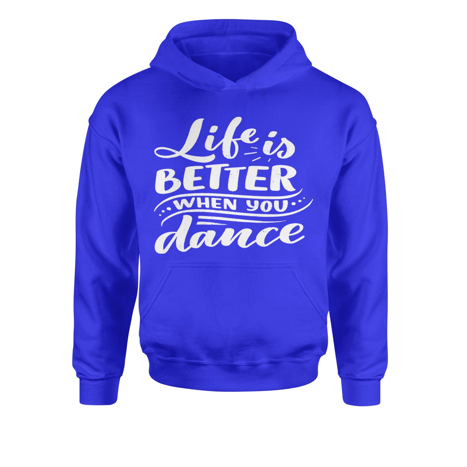 Life is Better When You Dance Youth-Sized Hoodie Royal Blue