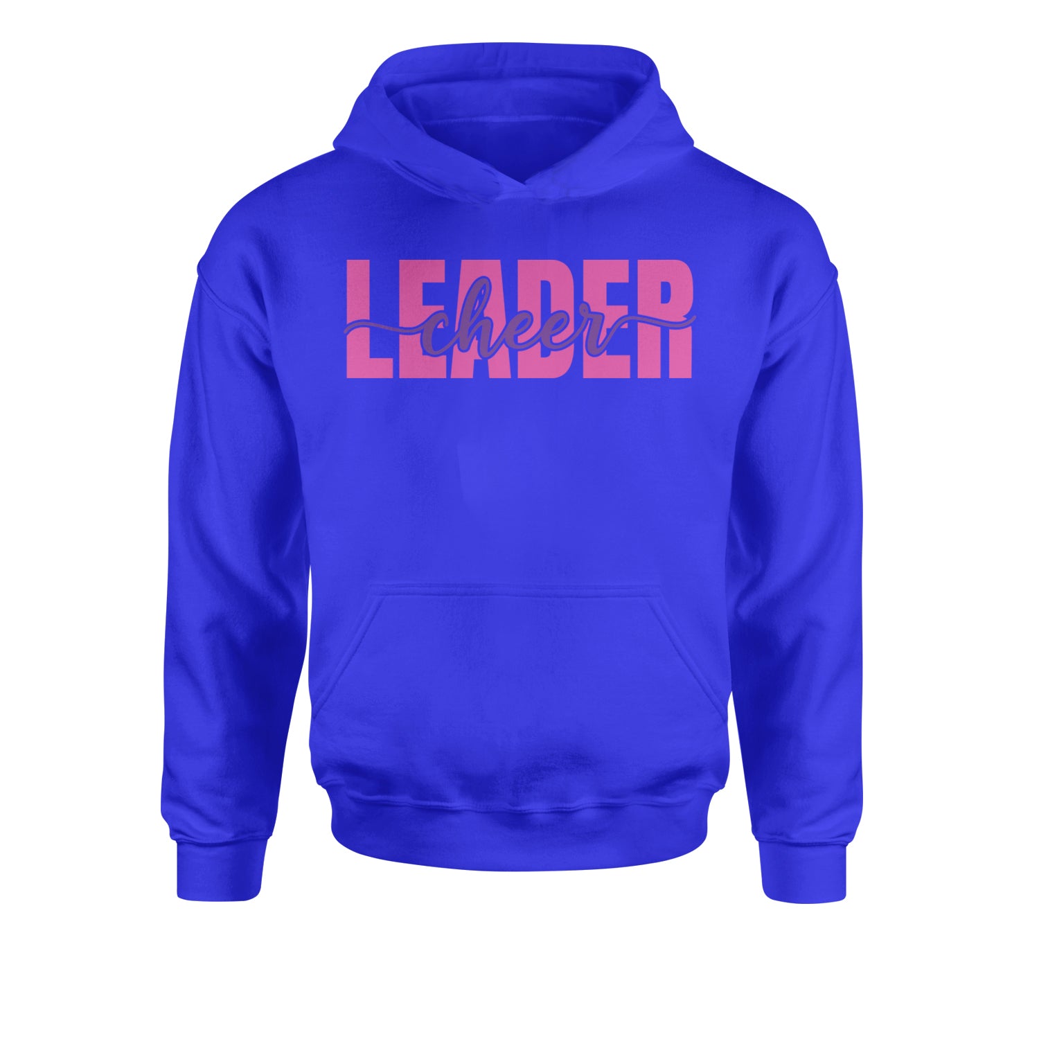 Cheerleader Script Style Youth-Sized Hoodie Royal Blue