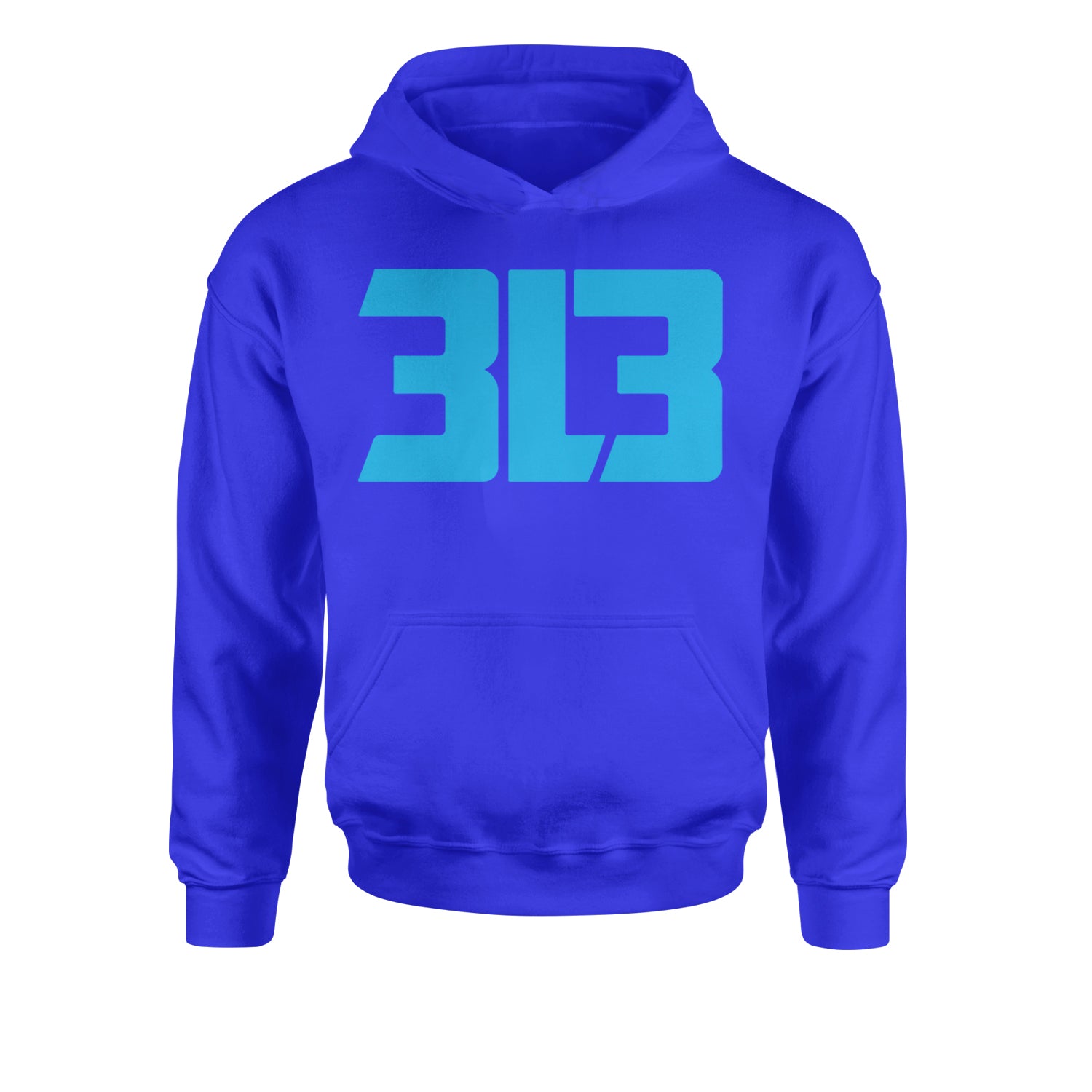 3L3 From The 313 Detroit Football Youth-Sized Hoodie Royal Blue