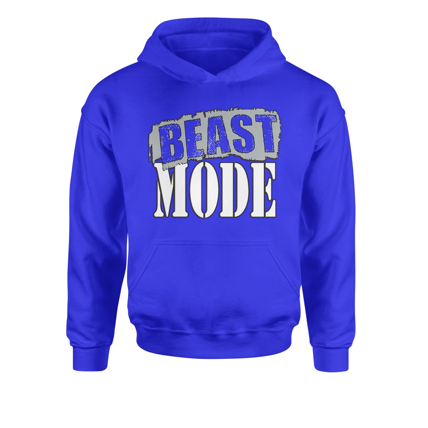 Beast Mode Training Gym Workout Youth-Sized Hoodie Royal Blue