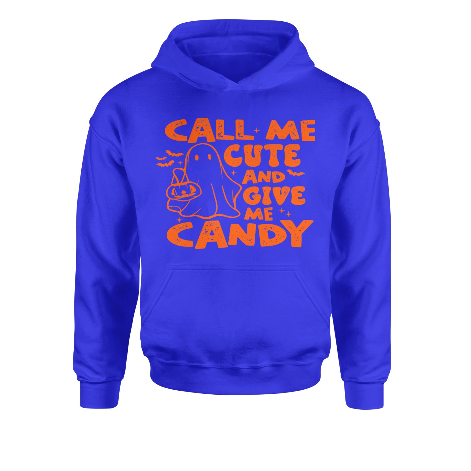 Call Me Cute And Give Me Candy Youth-Sized Hoodie Royal Blue