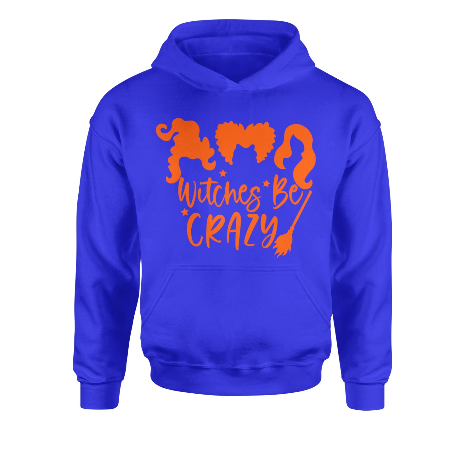 Witches Be Crazy Hocus Pocus Youth-Sized Hoodie Royal Blue