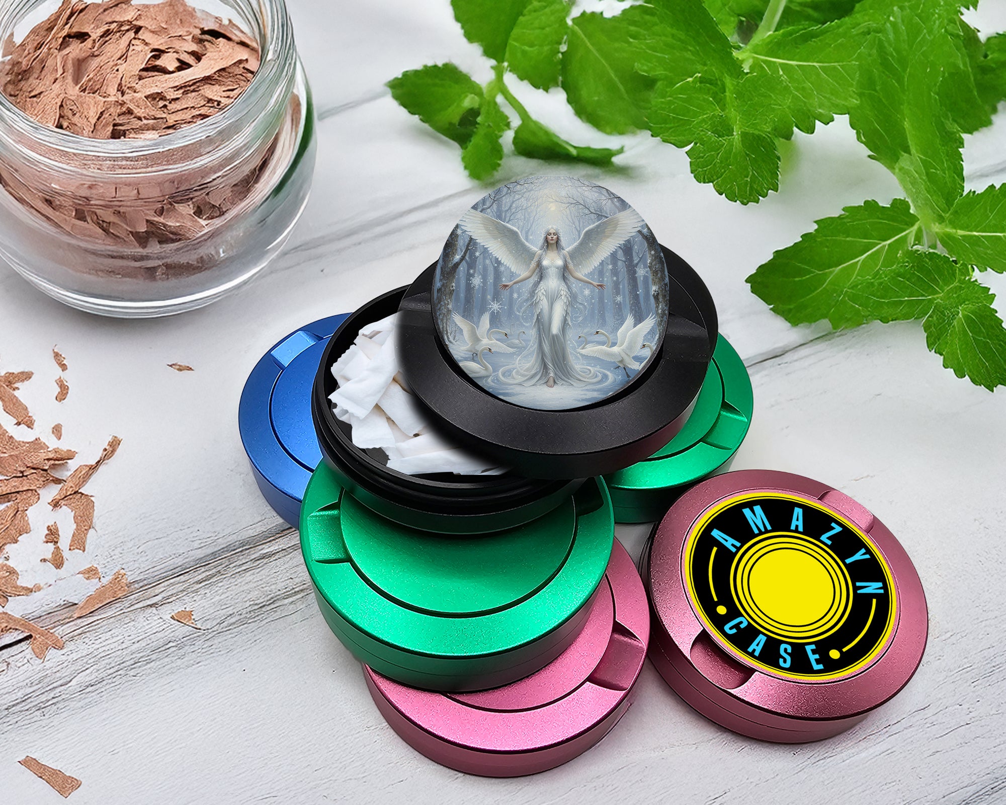 Zyn Storage Case Winter Swan Queen Angel Black