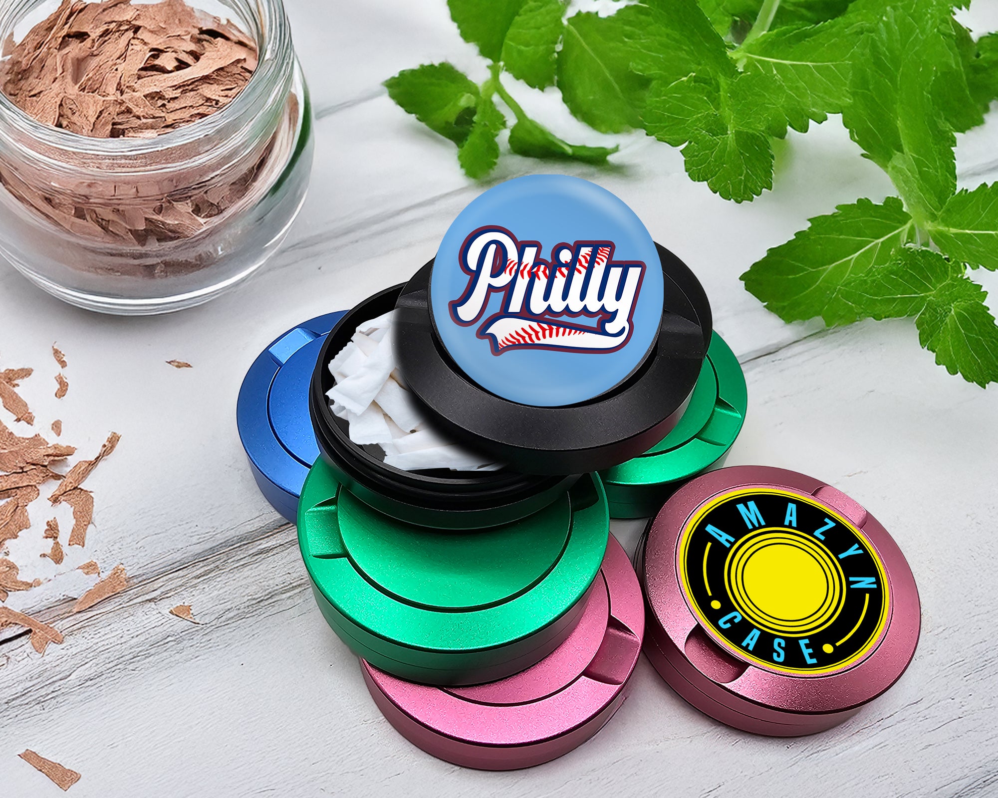 Zyn Storage Case Philly Baseball Stitching Black