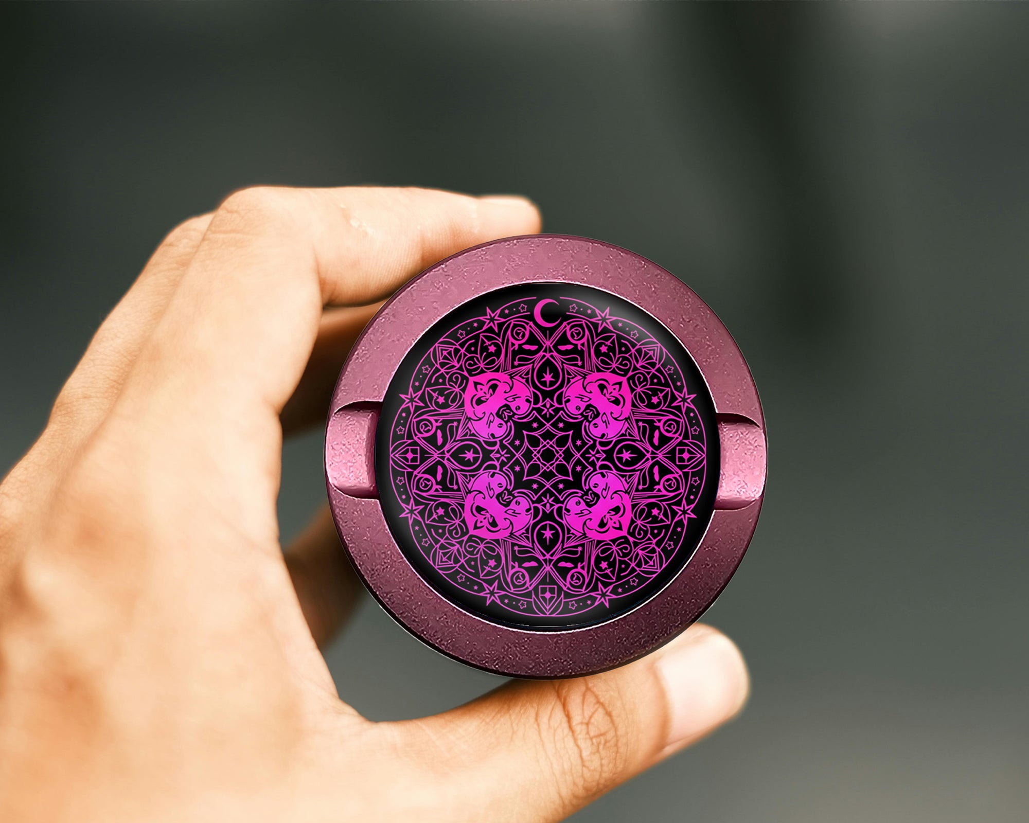 Witchy Cosmic Sigil Mandala Zyn Storage Case Pink