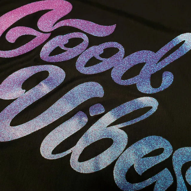Glitter lettering for custom apparel