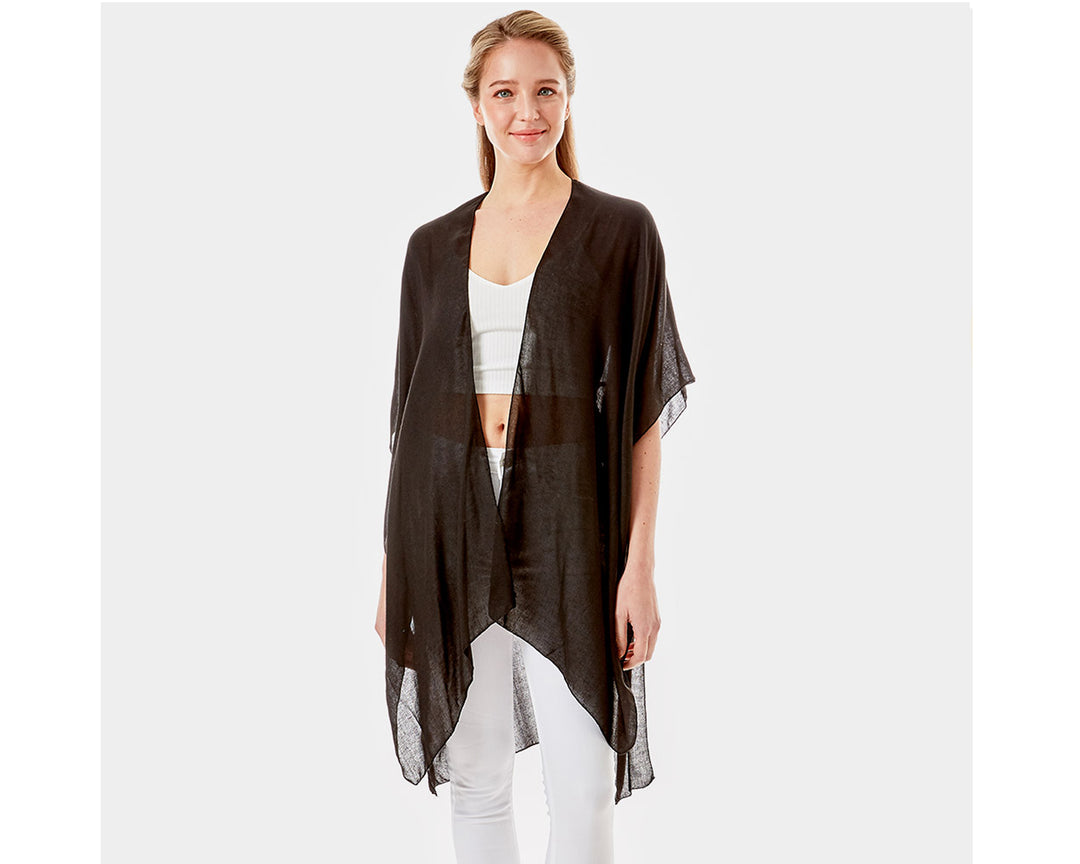 Mother Of The Bride Sheer Cover-Up Kimono Poncho | Easy On & Off Open Front | Perfect for Make-up and Hair Styling | Weddings Mom bathing suit, beach, bikini, bridal, bridal party, bride, coverup, hair, kimono, makeup, pool, poolside, suntanning, tanning,