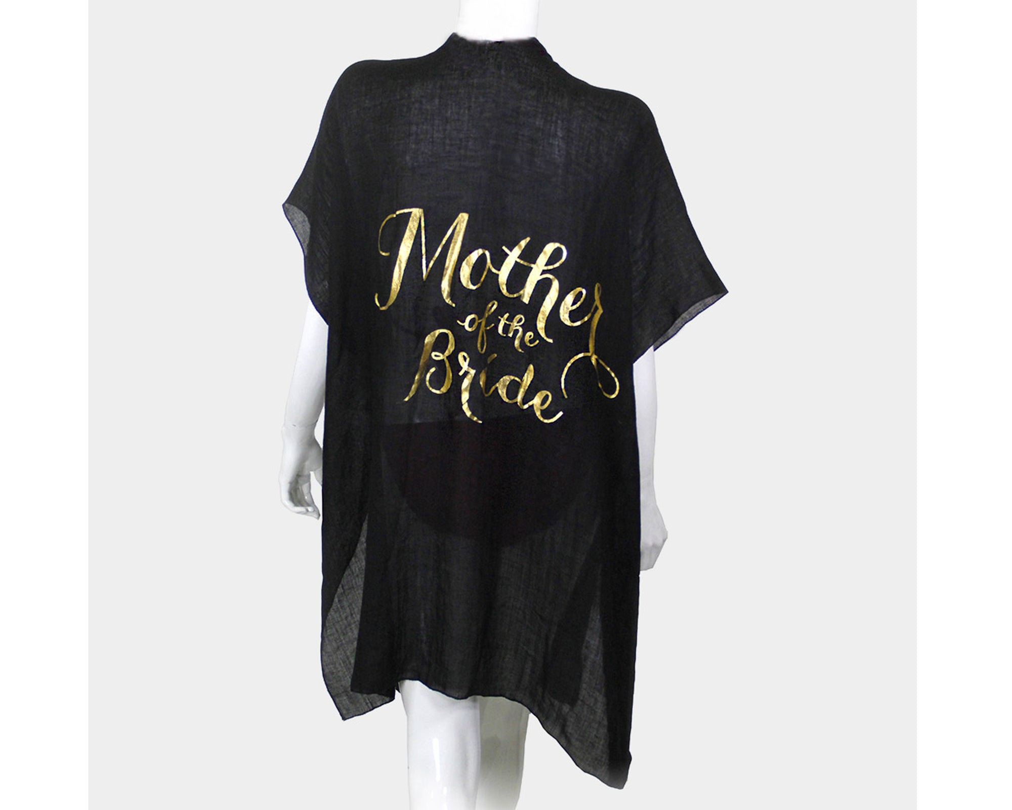 Mother Of The Bride Sheer Cover-Up Kimono Poncho | Easy On & Off Open Front | Perfect for Make-up and Hair Styling | Weddings Mom bathing suit, beach, bikini, bridal, bridal party, bride, coverup, hair, kimono, makeup, pool, poolside, suntanning, tanning,