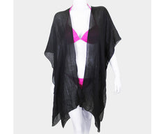Mother Of The Bride Sheer Cover-Up Kimono Poncho | Easy On & Off Open Front | Perfect for Make-up and Hair Styling | Weddings Mom bathing suit, beach, bikini, bridal, bridal party, bride, coverup, hair, kimono, makeup, pool, poolside, suntanning, tanning,