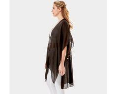 Mother Of The Bride Sheer Cover-Up Kimono Poncho | Easy On & Off Open Front | Perfect for Make-up and Hair Styling | Weddings Mom bathing suit, beach, bikini, bridal, bridal party, bride, coverup, hair, kimono, makeup, pool, poolside, suntanning, tanning,