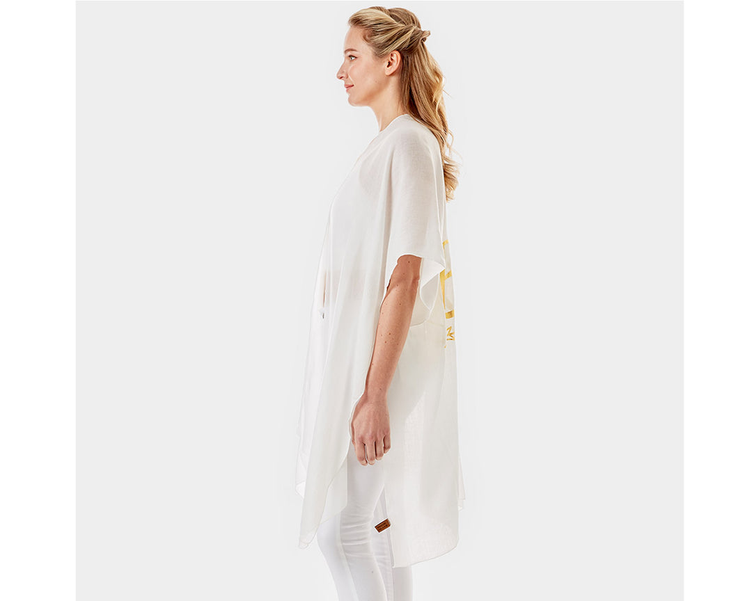 Mother Of The Bride Sheer Cover-Up Kimono Poncho | Easy On & Off Open Front | Perfect for Make-up and Hair Styling | Weddings Mom bathing suit, beach, bikini, bridal, bridal party, bride, coverup, hair, kimono, makeup, pool, poolside, suntanning, tanning,