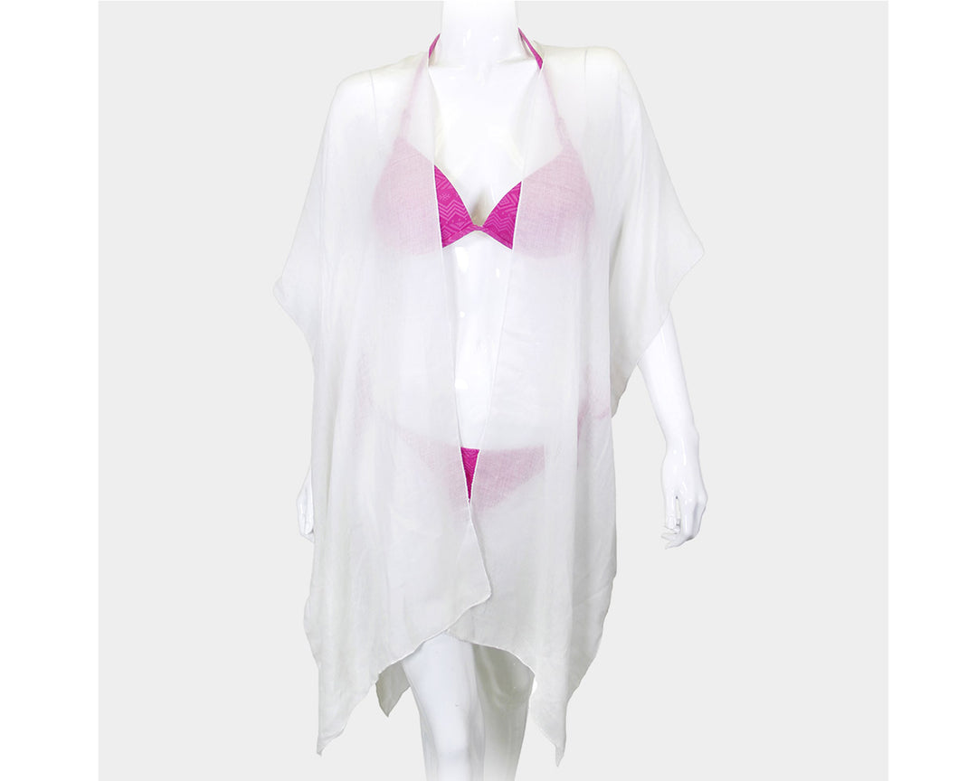Mother Of The Bride Sheer Cover-Up Kimono Poncho | Easy On & Off Open Front | Perfect for Make-up and Hair Styling | Weddings Mom bathing suit, beach, bikini, bridal, bridal party, bride, coverup, hair, kimono, makeup, pool, poolside, suntanning, tanning,