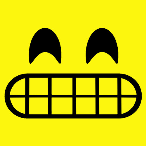 Emoticon Grinning Smile Face Mens T-shirt cosplay, costume, dress, emoji, emote, face, halloween, smiley, up, yellow by Expression Tees