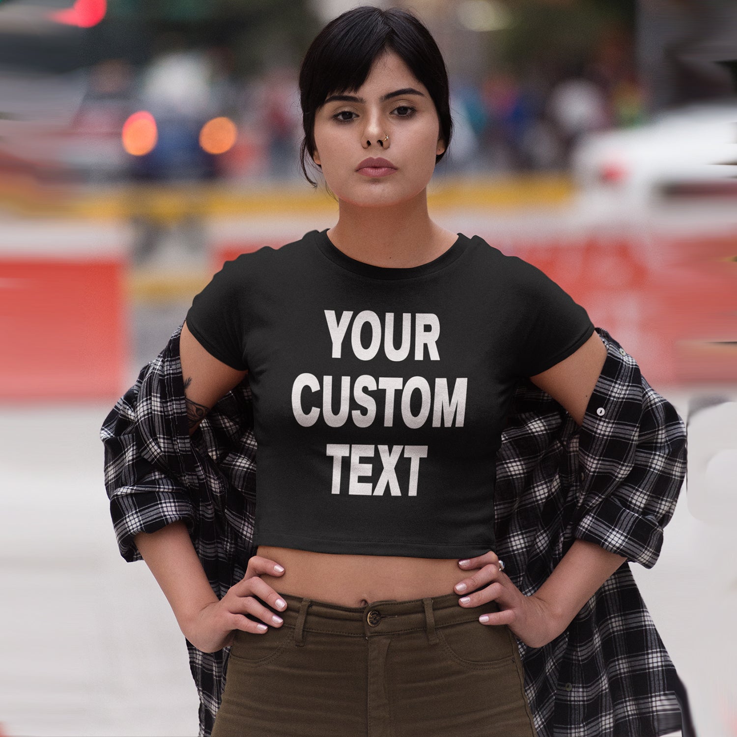 Custom Crop Top Ladies T-shirt