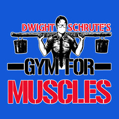 Dwight Schrute Gym For Muscles Office Workout Mens T-shirt