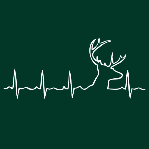 Hunting Heartbeat Dear Head Mens T-shirt #expressiontees by Expression Tees