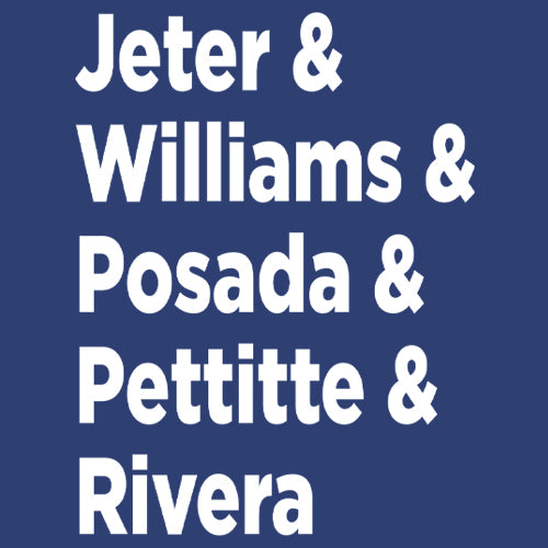 Jeter and Williams and Posada and Pettitte and Rivera Mens T-shirt baseball, comes, here, judge, the by Expression Tees