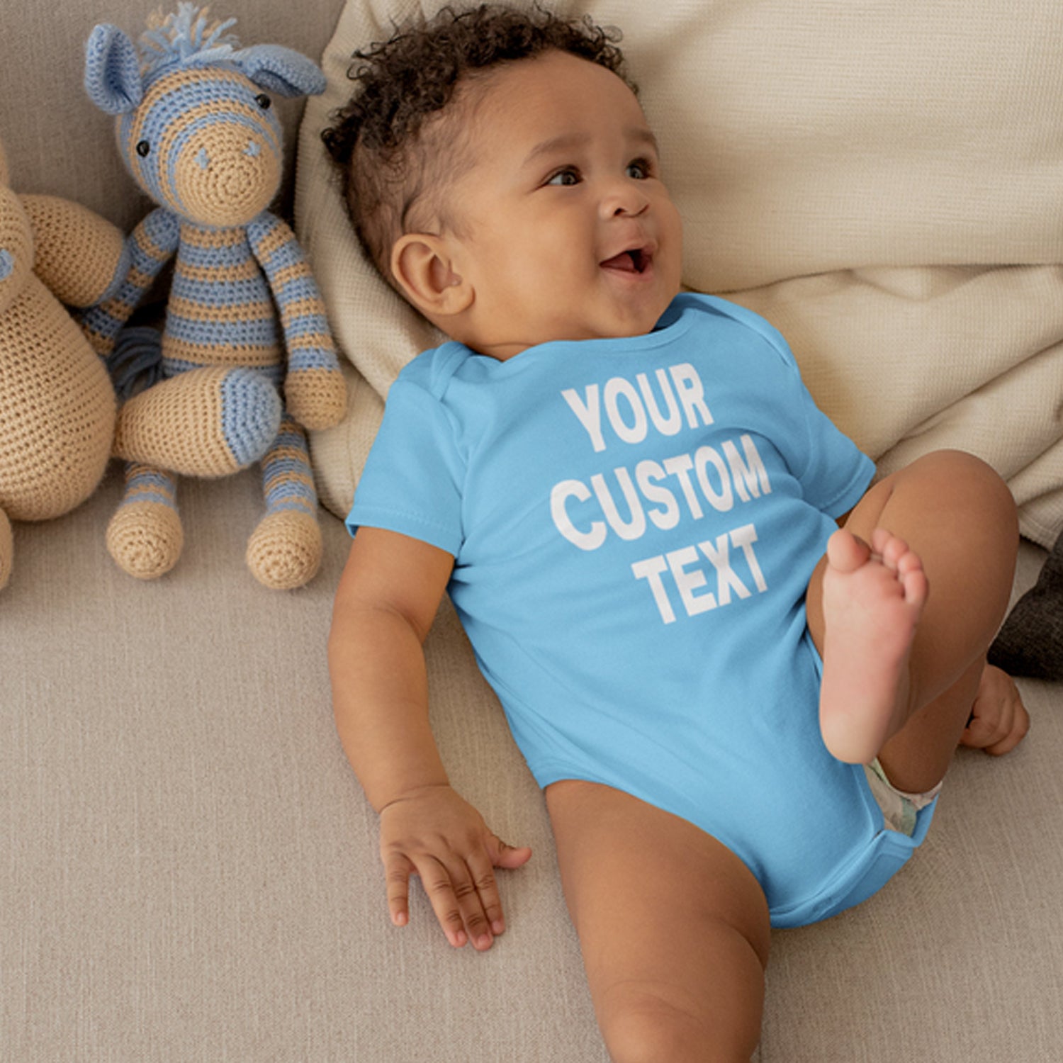 Custom Infant One-Piece Romper Bodysuit custom, CustomClothing, customized, personalized by Expression Tees
