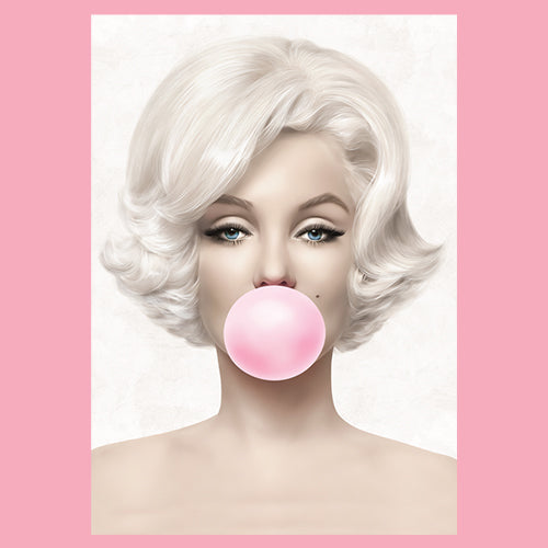 Marilyn Monroe Pink Bubble Gum Mens T-shirt marilyn, monroe by Expression Tees