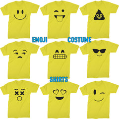 Mens Emoji Smile Face Emoticon T-shirt Collection Halloween Costume emoji, emoji clothing, emoji shirt, emoji t-shirt, emoji tee, emoji tshirt, emoji tshirts, emoticon, emoticon shirt, halloween costume, heart eyes, poop emoji, smiley face by Expression T