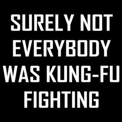 Surely Not Everybody Was Kung-Fu Fighting  Mens T-shirt