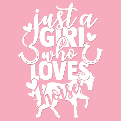 Just A Girl Who Loves Horses Mens T-shirt equestrian, equine, horse, horses, horseshoe, ponies, pony, shoe by Expression Tees