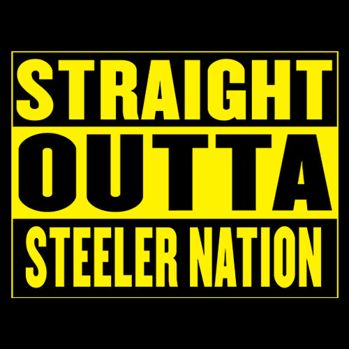 Straight Outta Steeler Nation Football  Mens T-shirt