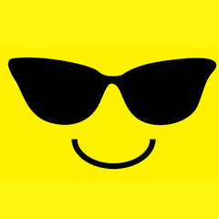 Emoticon Sunglasses Smile Face Mens T-shirt cosplay, costume, dress, emoji, emote, face, halloween, smiley, up, yellow by Expression Tees
