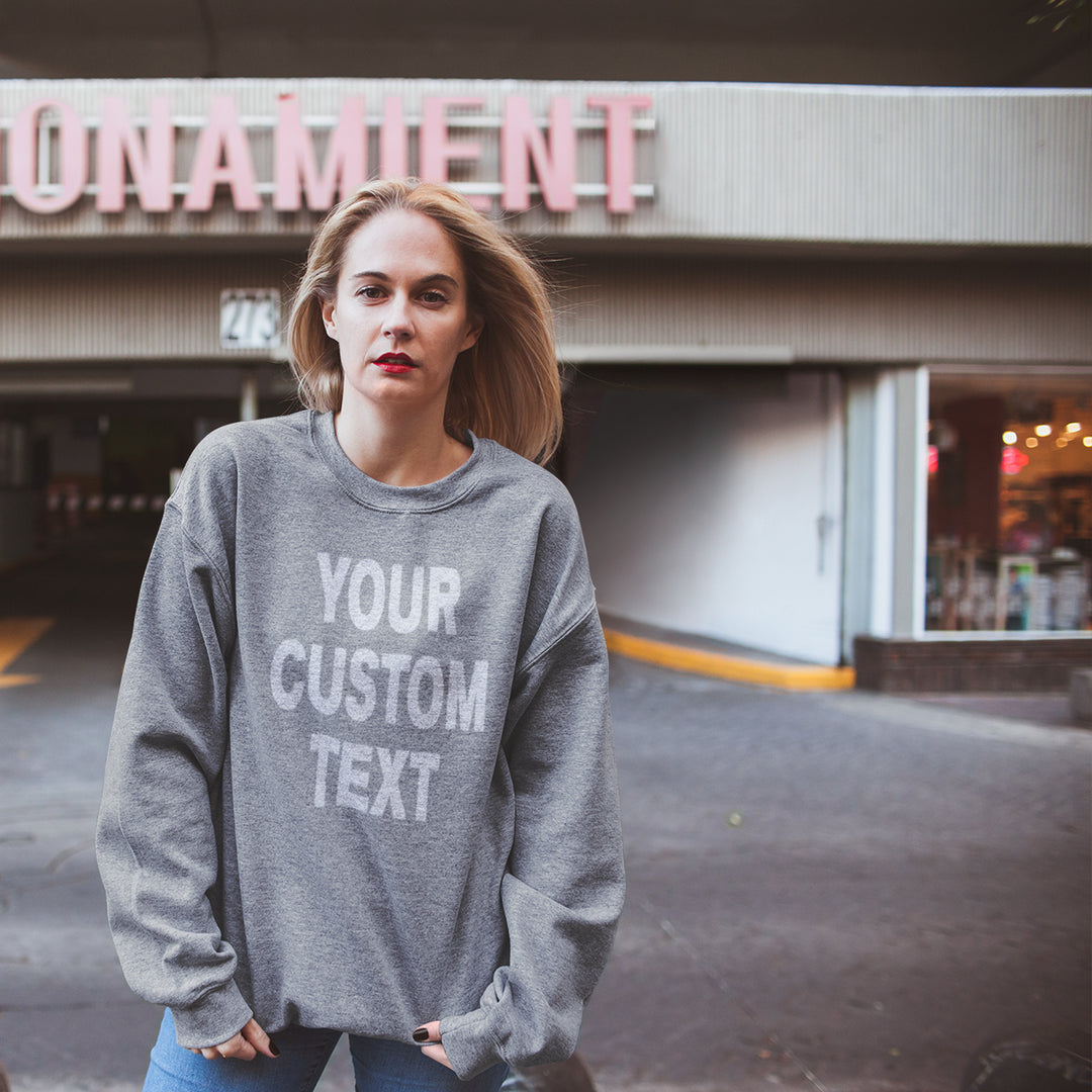 Custom Crewneck Sweatshirts For Adults &amp; Kids create your own, custom, CustomClothing, customized, personalized by Expression Tees