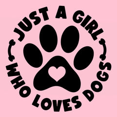 Dogs Just A Girl Who Loves DOGS Mens T-shirt dog, puppy, rescue by Expression Tees