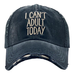 I Can't Adult Today Vintage Baseball Cap adulting, i cant adult today, lazy by Expression Tees