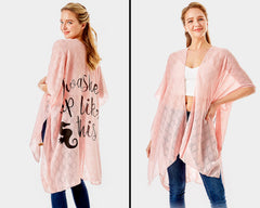 I Washed Up Like This Sea Horse Sheer Cover-Up Kimono Poncho | Easy On & Off Open Front | Perfect for the Beach, Covering Up Bathing Suit bathing suit, beach, bikini, coverup, kimono, pool, poolside, suntanning, tanning by Expression Tees