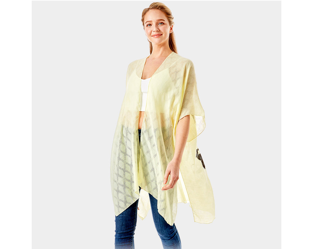 I Washed Up Like This Sea Horse Sheer Cover-Up Kimono Poncho | Easy On & Off Open Front | Perfect for the Beach, Covering Up Bathing Suit bathing suit, beach, bikini, coverup, kimono, pool, poolside, suntanning, tanning by Expression Tees