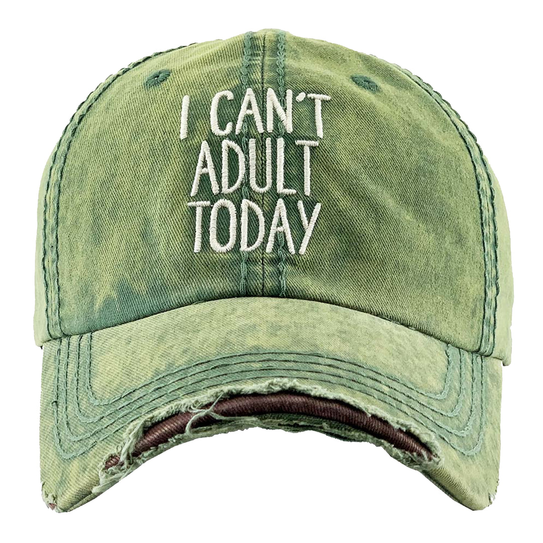 I Can't Adult Today Vintage Baseball Cap adulting, i cant adult today, lazy by Expression Tees