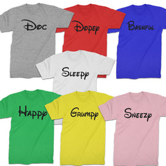 Seven Dwarfs Youth T-Shirt | Group Halloween Costume costume, disney land, disney trip, disney world, family trip, halloween, magic kingdom, seven dwarves, snow white by Expression Tees