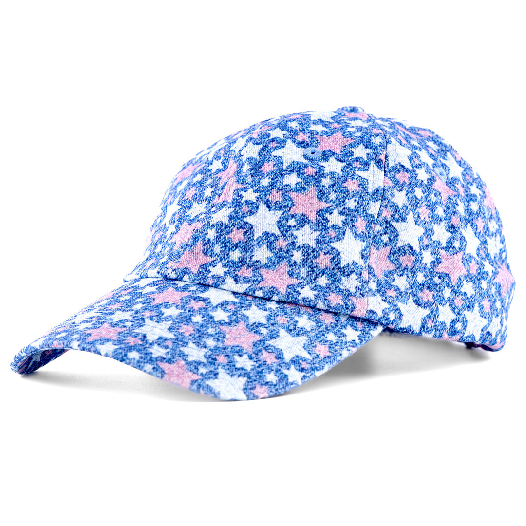 Blue Stars Satin-Lined Baseball Hat fleur, fleurdelis, football, new orleans, neworleans, nola, saints, who dat, whodat by Expression Tees