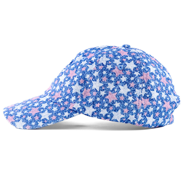 Blue Stars Satin-Lined Baseball Hat fleur, fleurdelis, football, new orleans, neworleans, nola, saints, who dat, whodat by Expression Tees