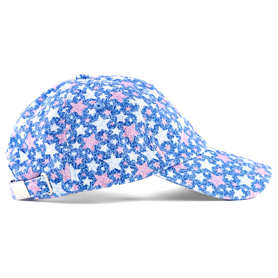 Blue Stars Satin-Lined Baseball Hat fleur, fleurdelis, football, new orleans, neworleans, nola, saints, who dat, whodat by Expression Tees
