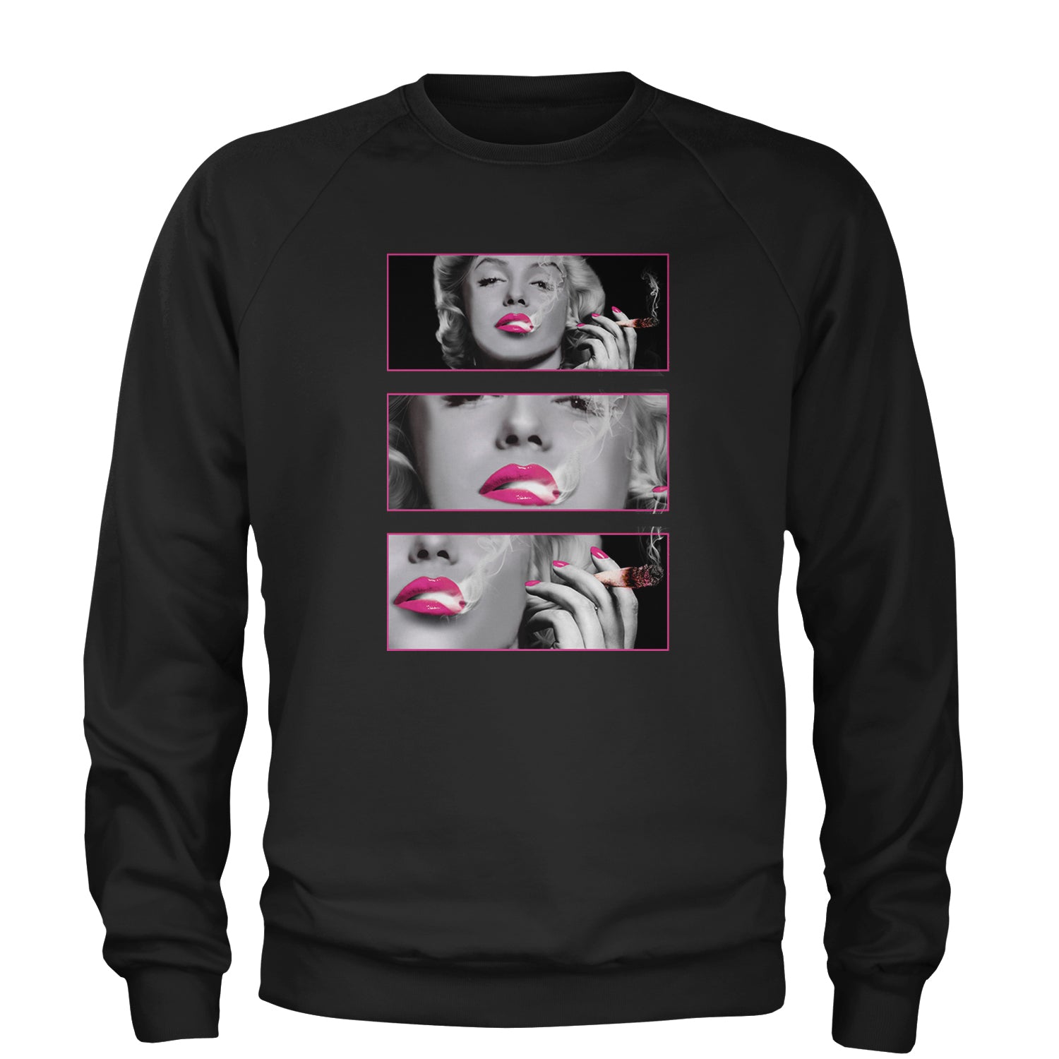 Marilyn Monroe Roll It Lick It Smoke It Adult Crewneck Sweatshirt